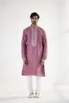 Onion Pink Chanderi Cotton Kurta Set