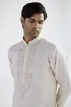 Cream Linen Kurta Chudidar Set