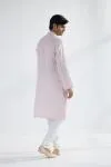 Powder Pink Linen Kurta Set