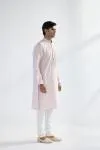Powder Pink Linen Kurta Set