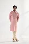 Pink Cotton Kurta Set