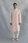 Powder Pink Cotton Kurta Set