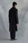 Black & Red Cotton Kurta Set