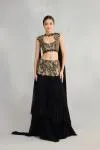 Black Georgette Sharara Set