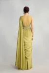 Henna Green Satin Drape Saree