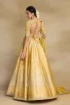 Yellow Banarasi Silk Lehenga Set