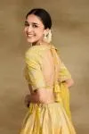 Yellow Banarasi Silk Lehenga Set