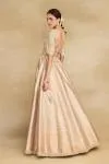 Beige Banarasi Silk Lehenga Set