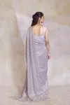 Grey Net Saree 