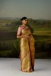 Champagne Gold Tissue Silk Saree