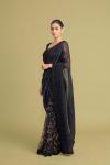 Charcoal Black Net Saree