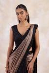Dark Taupe Chiffon Saree