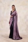 Muted Plum Net Saree
