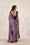 Muted Plum Net Saree