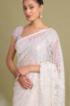 Sheer Net White Saree 
