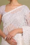 Sheer Net White Saree 