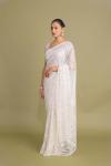 Sheer Net White Saree 