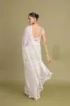 Sheer Net White Saree