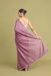 Onion Pink Net Saree 
