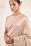 Almond Creme Tissue Silk Saree 