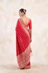 Crimson Bloom Silk Saree