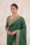Olive Green Silk Saree