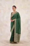 Olive Green Silk Saree