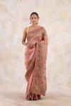 Dusty Coral Tissue Silk Saree