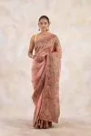 Dusty Coral Tissue Silk Saree