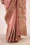 Dusty Coral Tissue Silk Saree
