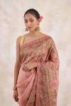 Dusty Coral Tissue Silk Saree