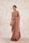 Dusty Coral Tissue Silk Saree