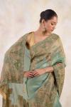 Sage Green Tissue Silk Saree