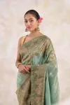 Sage Green Tissue Silk Saree