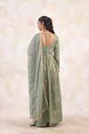 Olive Mist Tissue Sharara Set 