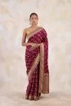 Deep Wine Red Georgette Saree