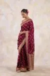 Deep Wine Red Georgette Saree