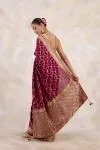 Deep Wine Red Georgette Saree