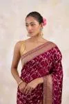 Deep Wine Red Georgette Saree