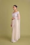 Soft cream net saree 