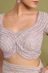 Soft cream net saree 