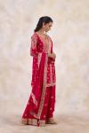 Cranberry Red Sharara  Set