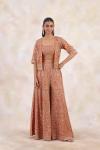 Brick-Red Sharara Set 