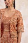 Brick-Red Sharara Set 