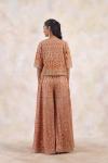 Brick-Red Sharara Set 