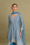 Peacock Blue Sharara Set 