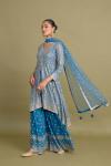 Peacock Blue Sharara Set 