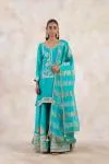Ocean Mint Satin Sharara Set 