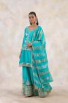 Ocean Mint Satin Sharara Set 