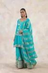 Ocean Mint Satin Sharara Set 